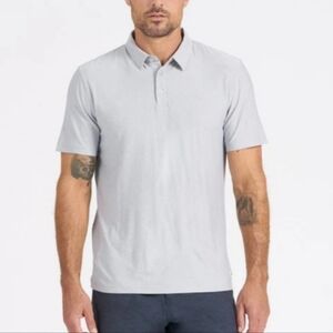 Vuori Strato Tech Polo In Platinum Heather XL